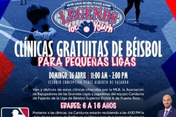 Fajardo tendrá clínicas de béisbol MLB para niños y jóvenes