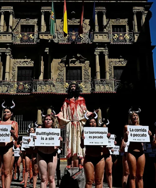 PETA denuncia que la tauromaquia en los Sanfermines es una «burla a los valores católicos»